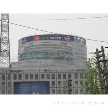 DIP P10 Outdoor Curved LED Display For Bus Station , 7000 c